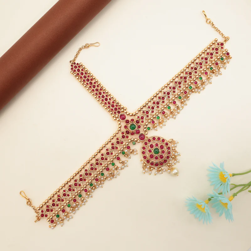 Premium Kemp Traditional Bridal Maang Tikka